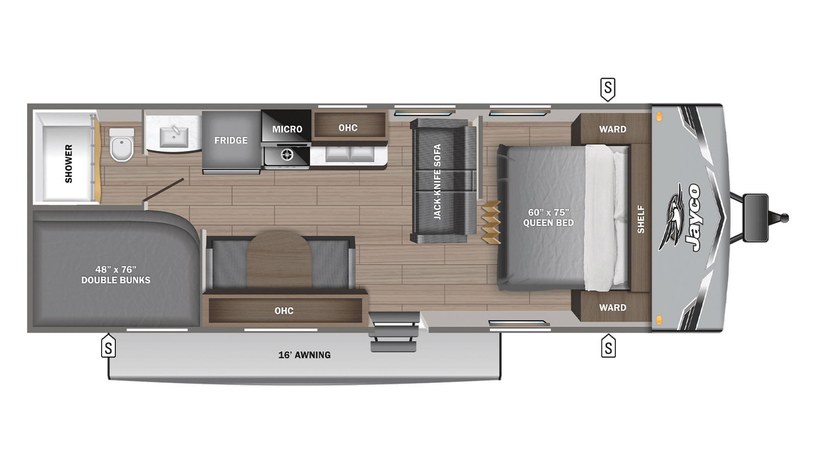 2026 Jayco Jay Flight SLX 260BHW - Floorplan 1