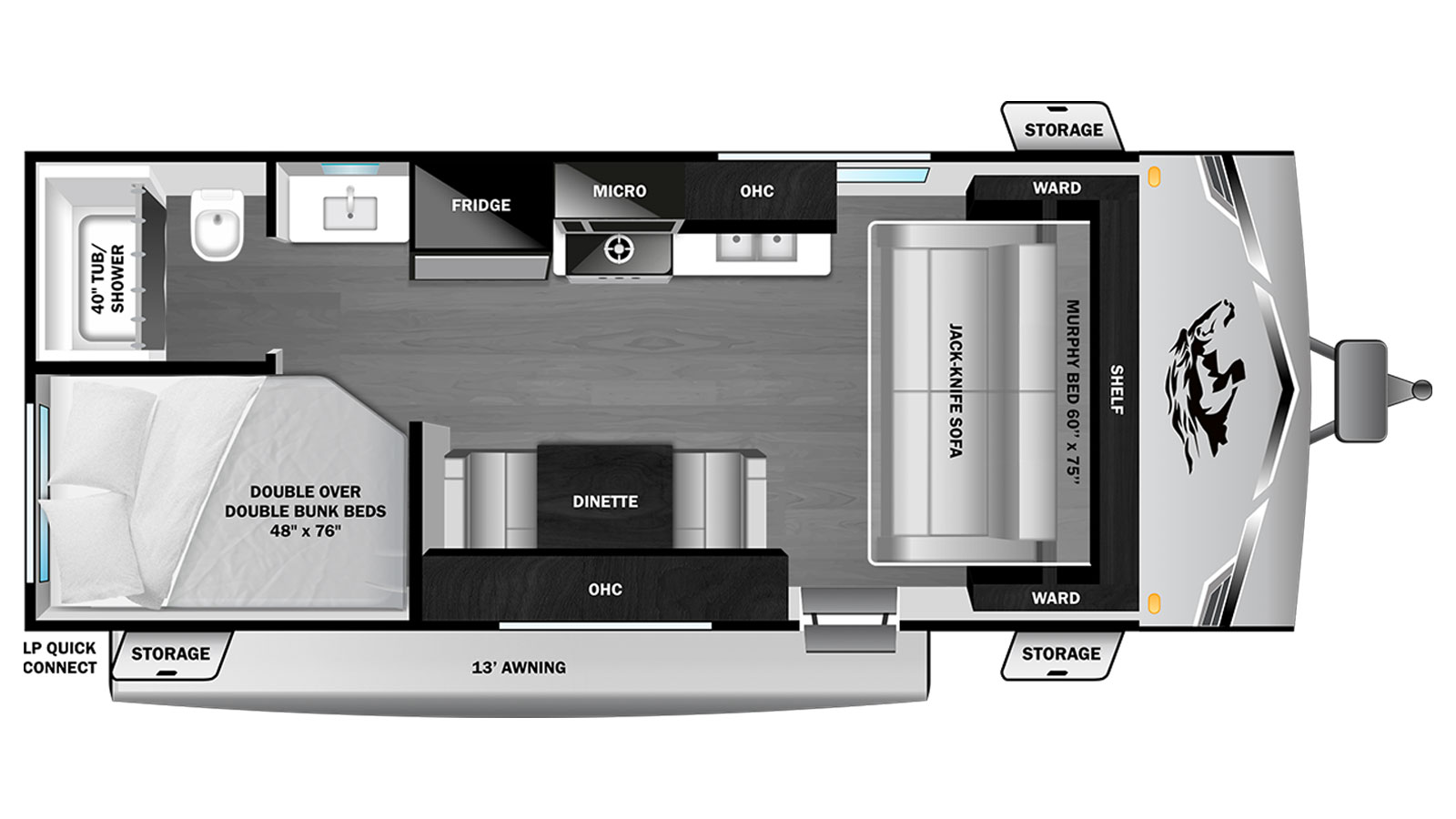 2026 Highland Ridge Colt 20DB - Floorplan 1