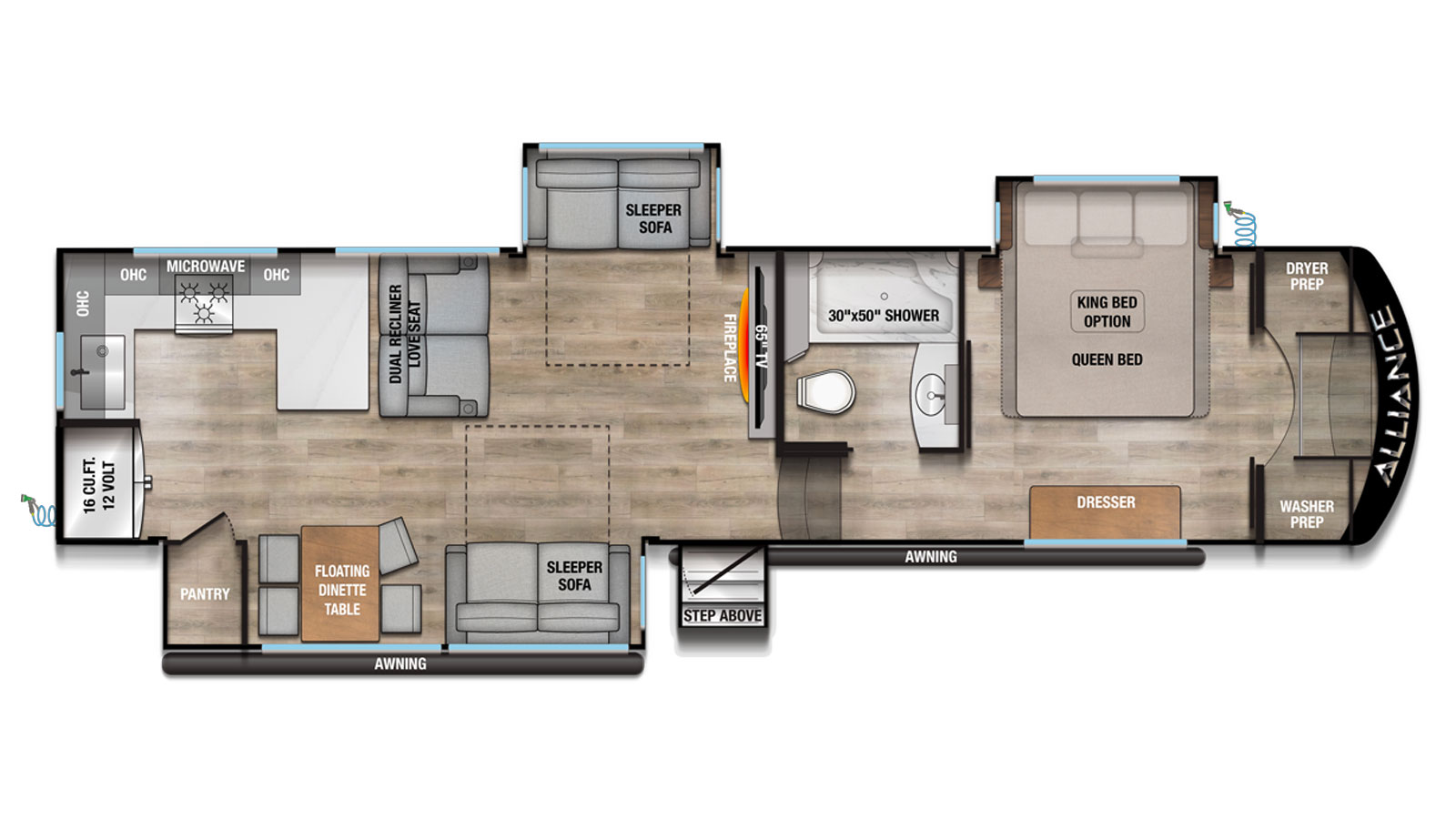 2026 Alliance RV AVENUE 35RKS - Floorplan 1