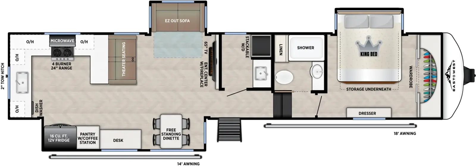 2026 Forest River Blackthorn 3750LK floorplan