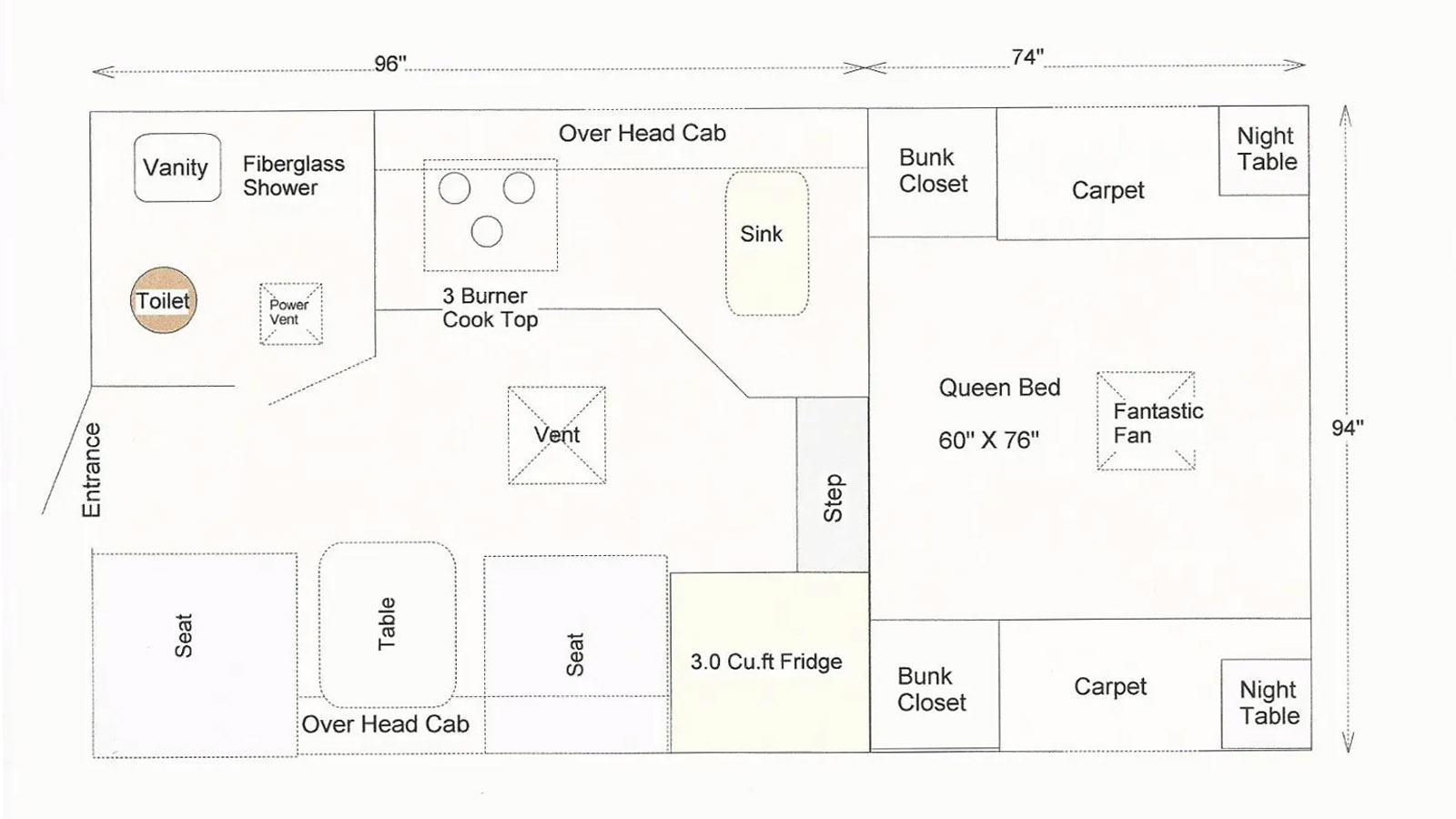 2027 Westland RV Travelaire 80WS - Floorplan 1