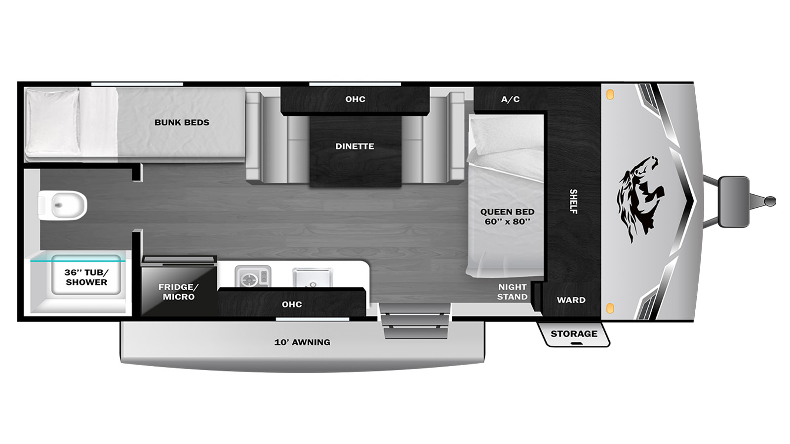 2026 Highland Ridge Colt 17BH - Floorplan 1