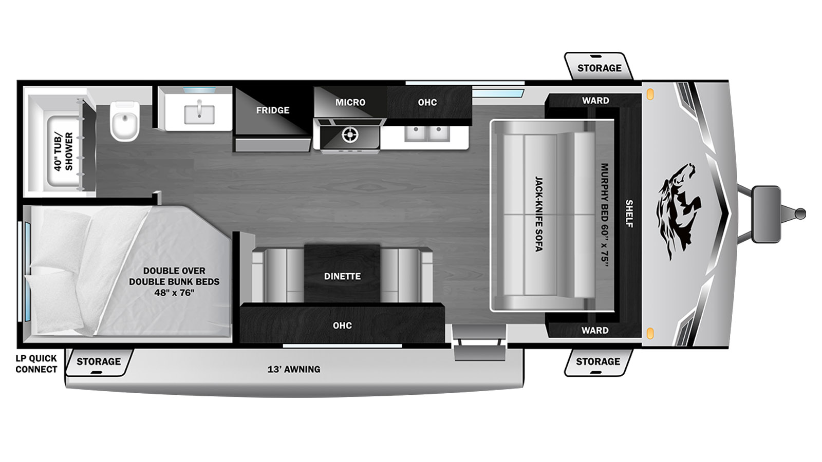 2026 Highland Ridge Colt 20DB - Floorplan 1