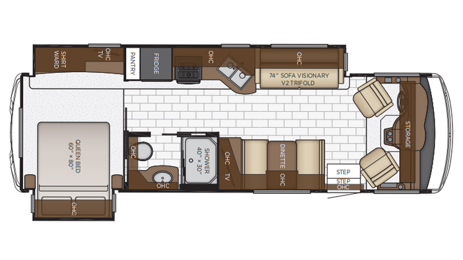 2021 Newmar Bay Star 3014 - Floorplan 1