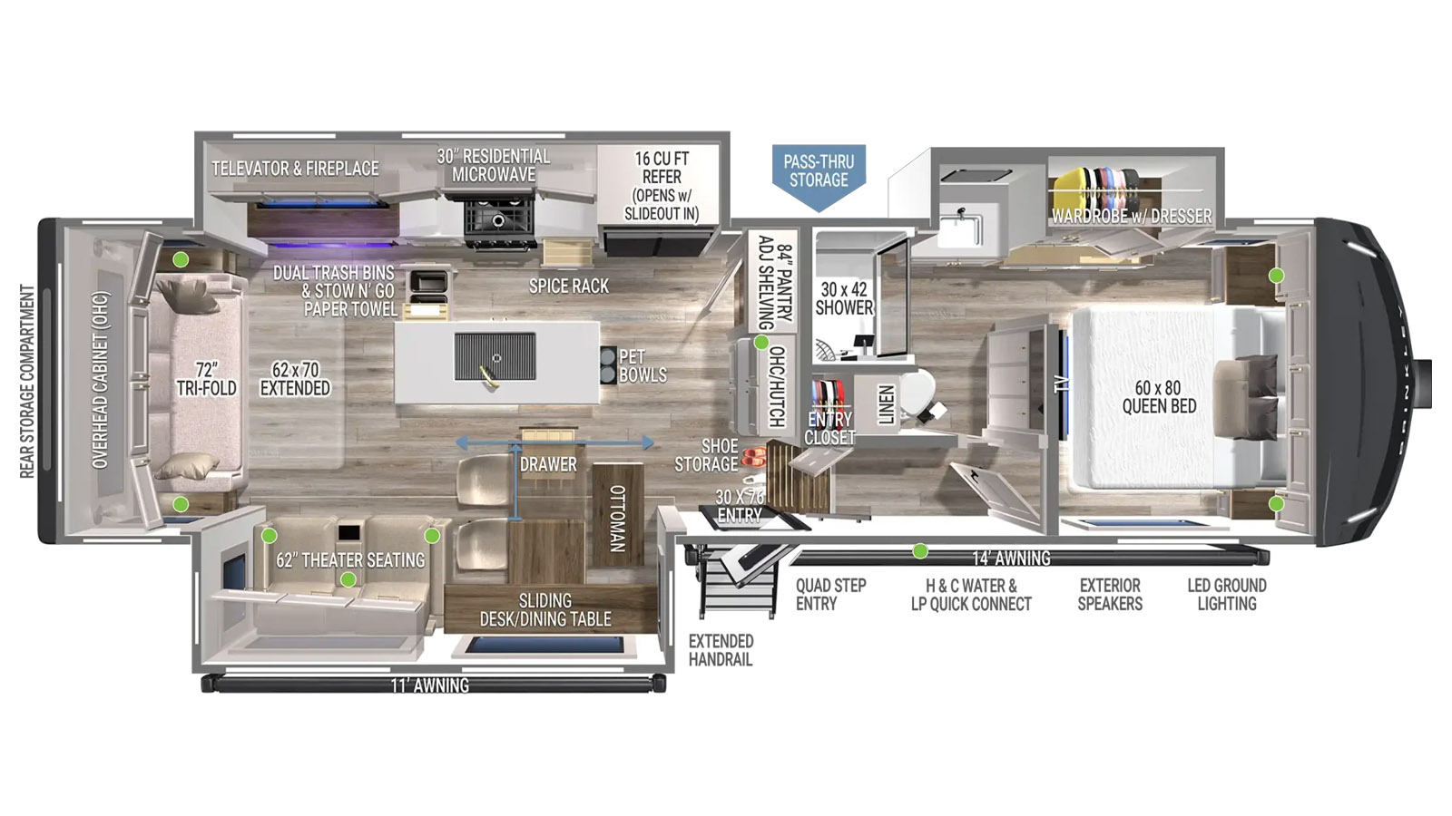 2027 Brinkley RV Model Z 2900 - Floorplan 1