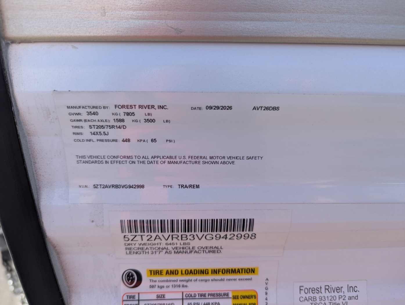 2027 Forest River Avenger 26DBS - Image 6