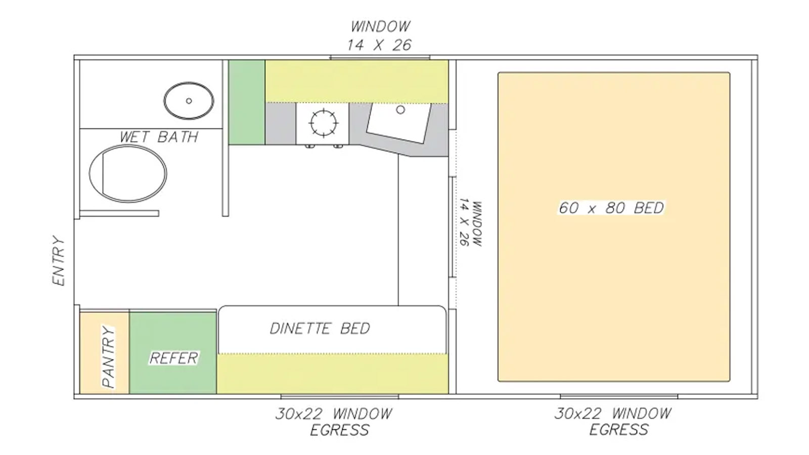 2026 Modern Buggy TC14 - Floorplan 1