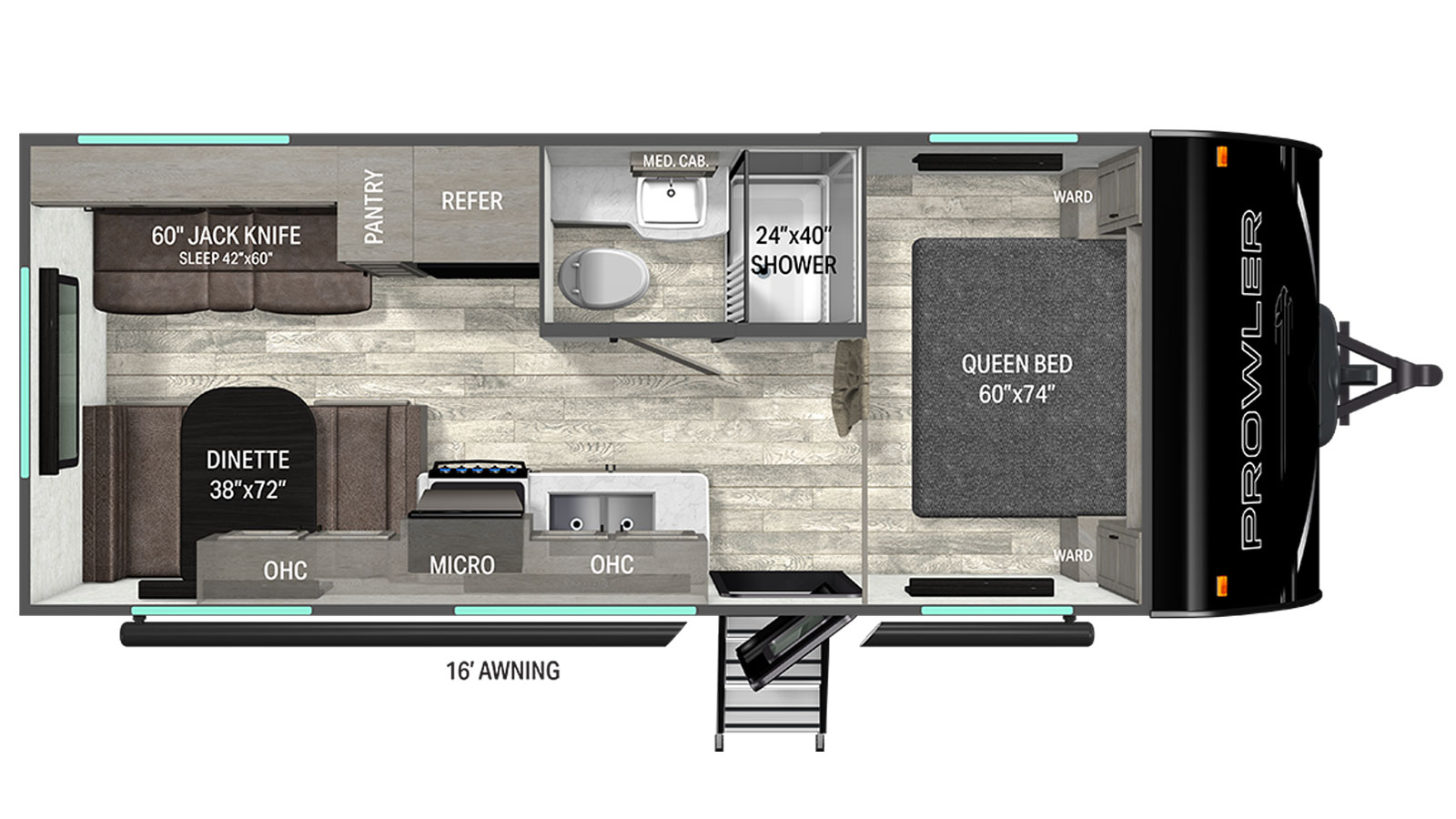 2026 Heartland Prowler 2100QB - Floorplan 1