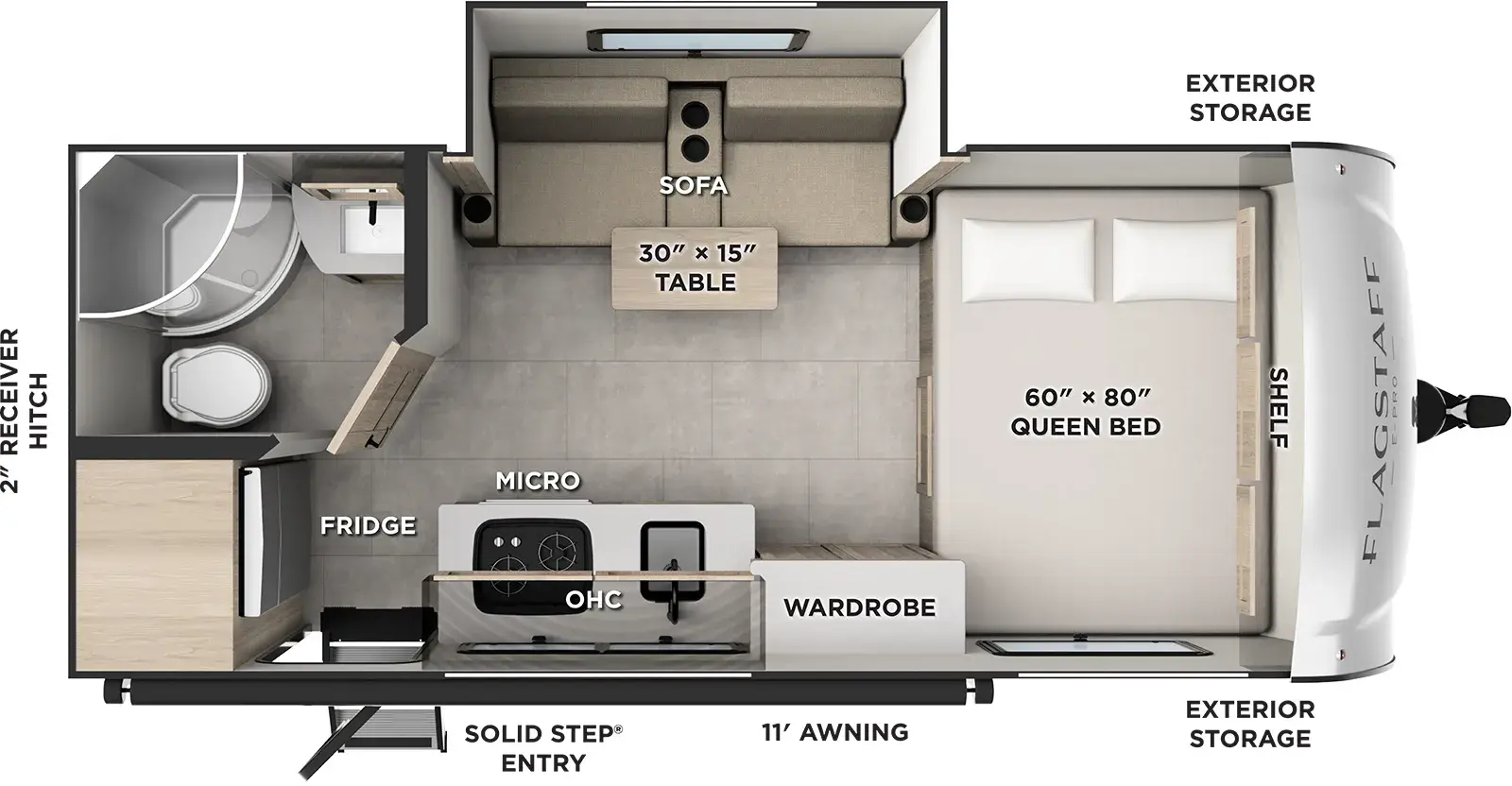 2026 Forest River Flagstaff E-Pro E19LE floorplan