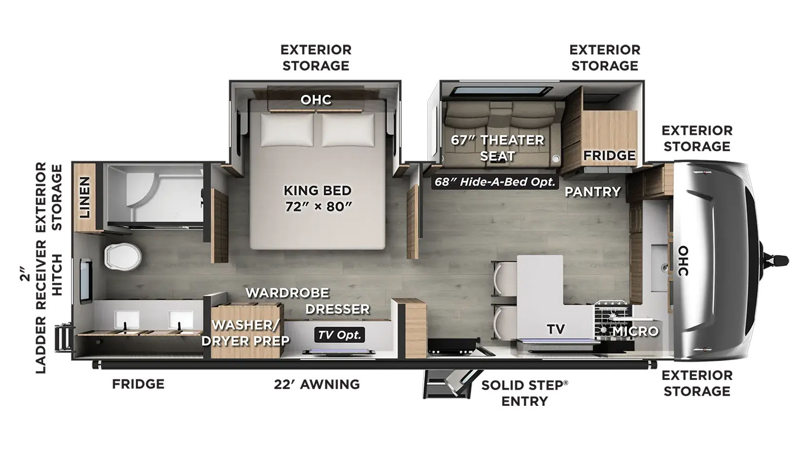 Forest River Rockwood Ultra Lite floorplan
