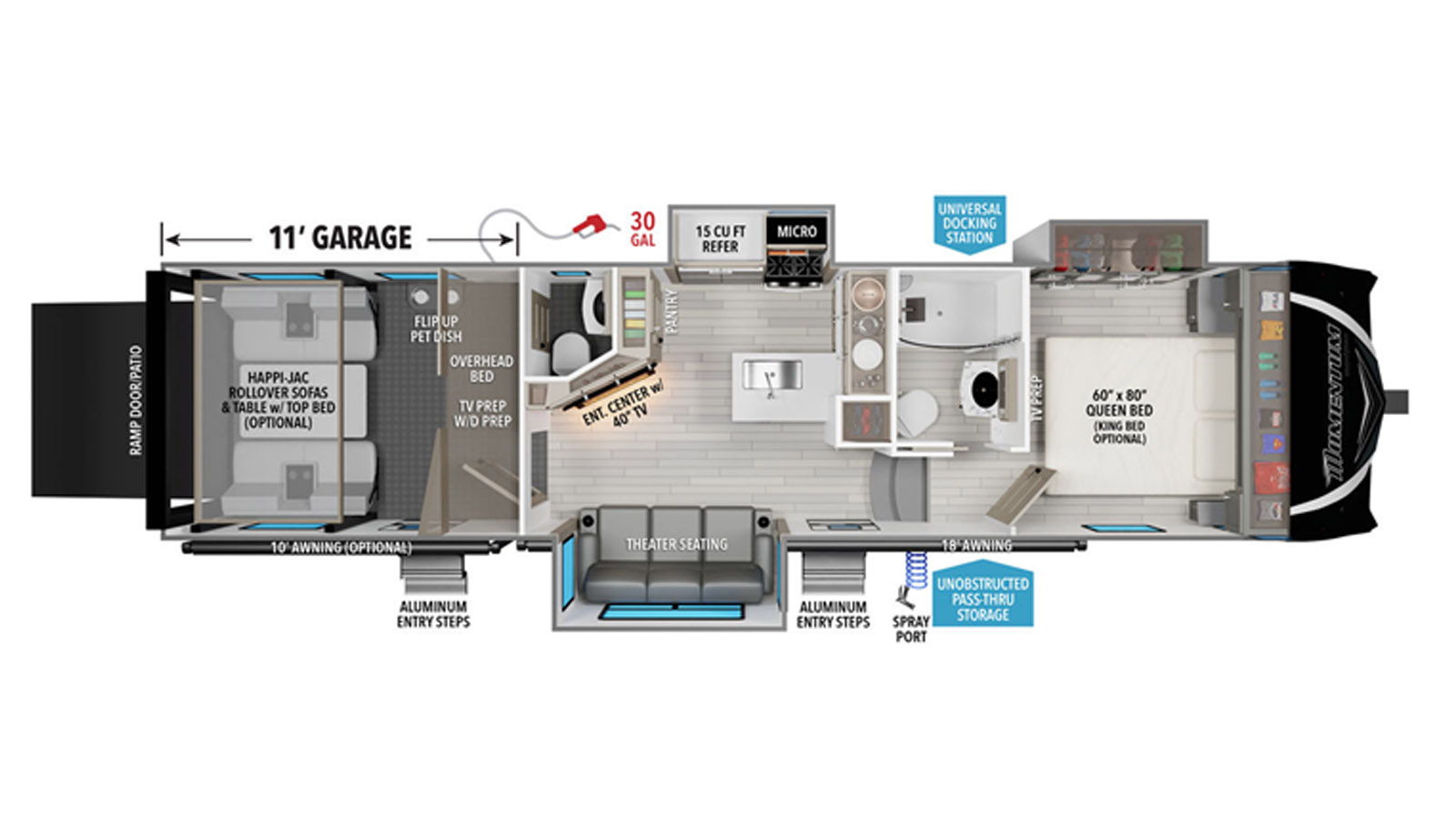2025 Grand Design Momentum G-Class 320G - Floorplan 1