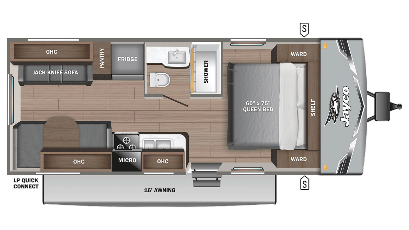 2026 Jayco Jay Flight SLX 210QBW - Floorplan 1