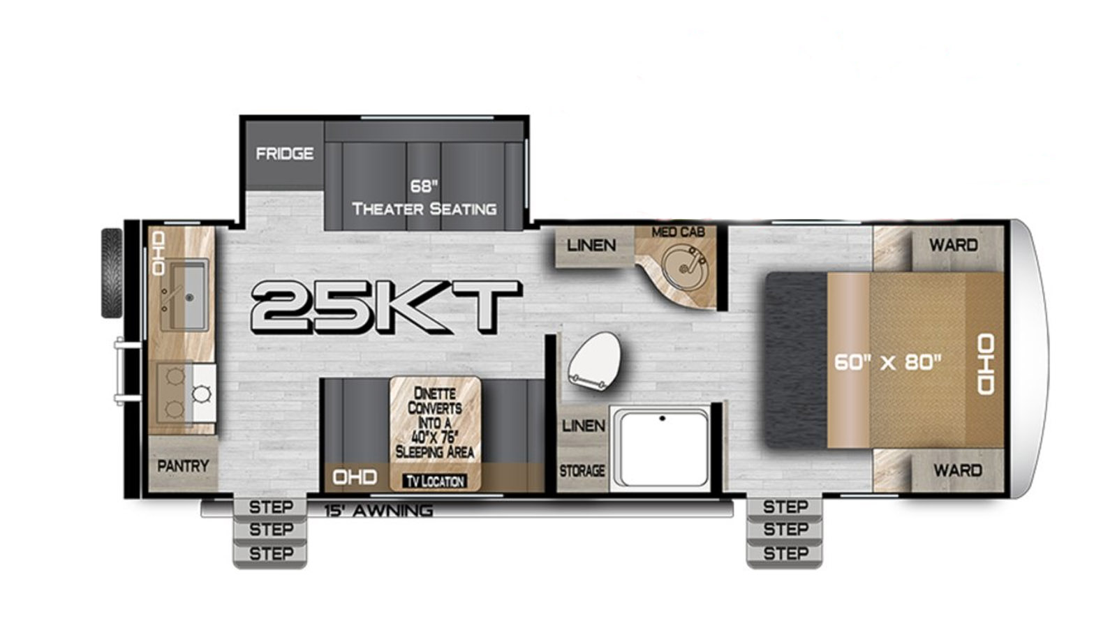 2026 Northwood Nash 25KT - Floorplan 1
