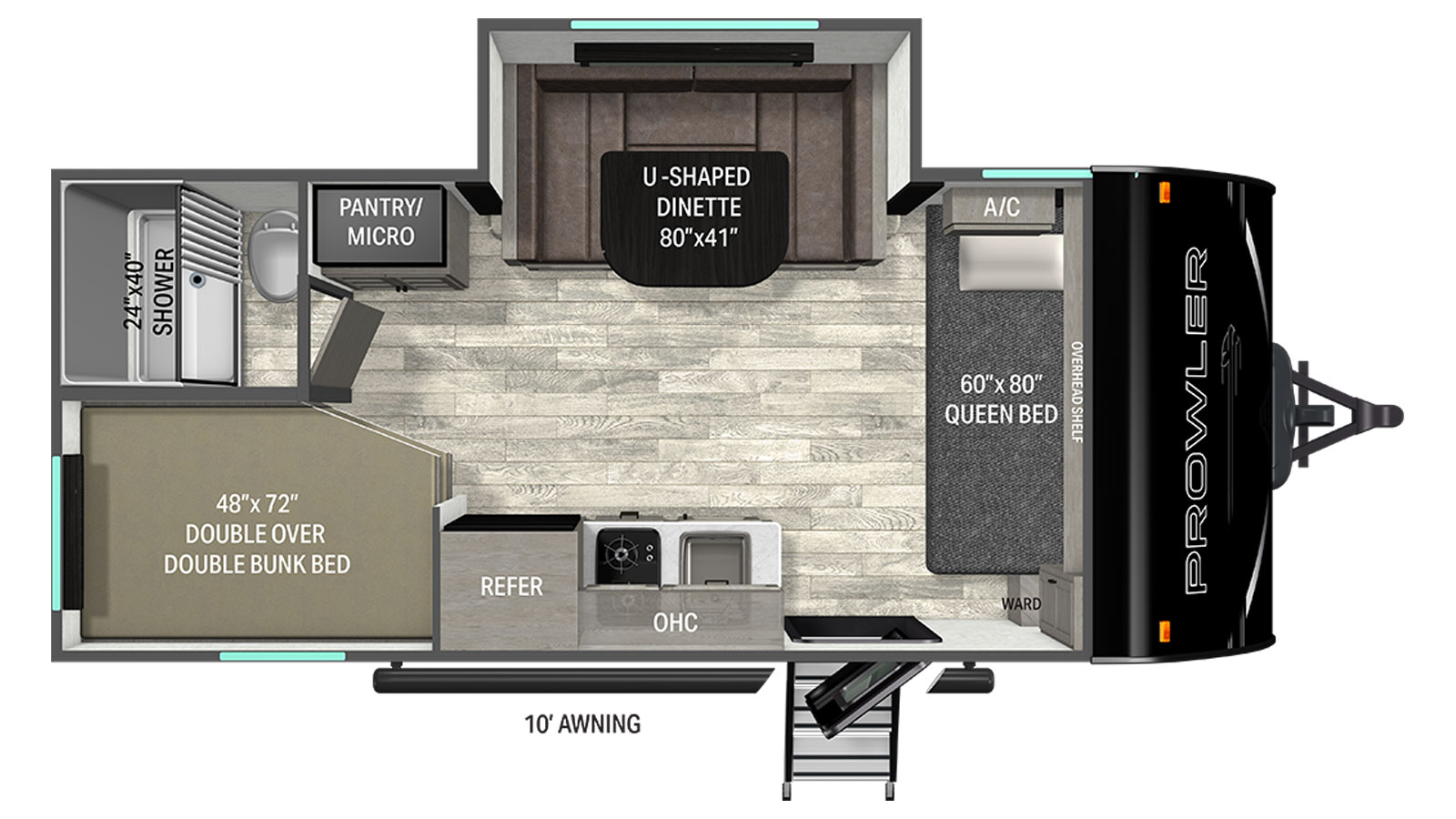 2026 Heartland Prowler 1702DBS - Floorplan 1