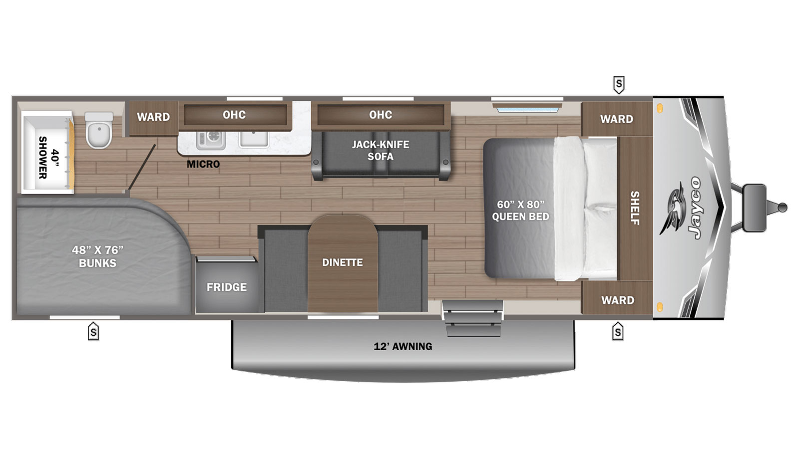 2026 Jayco Jay Flight SLX 250BHW - Floorplan 1