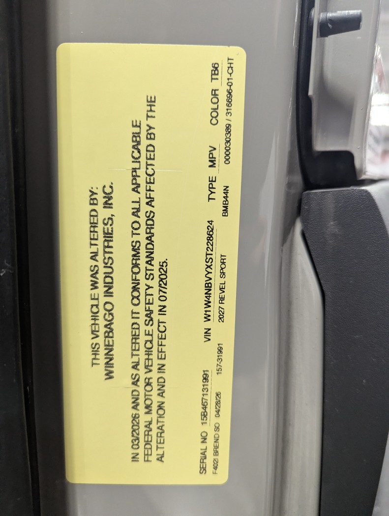 2027 Winnebago Revel Sport 44N - Image 15
