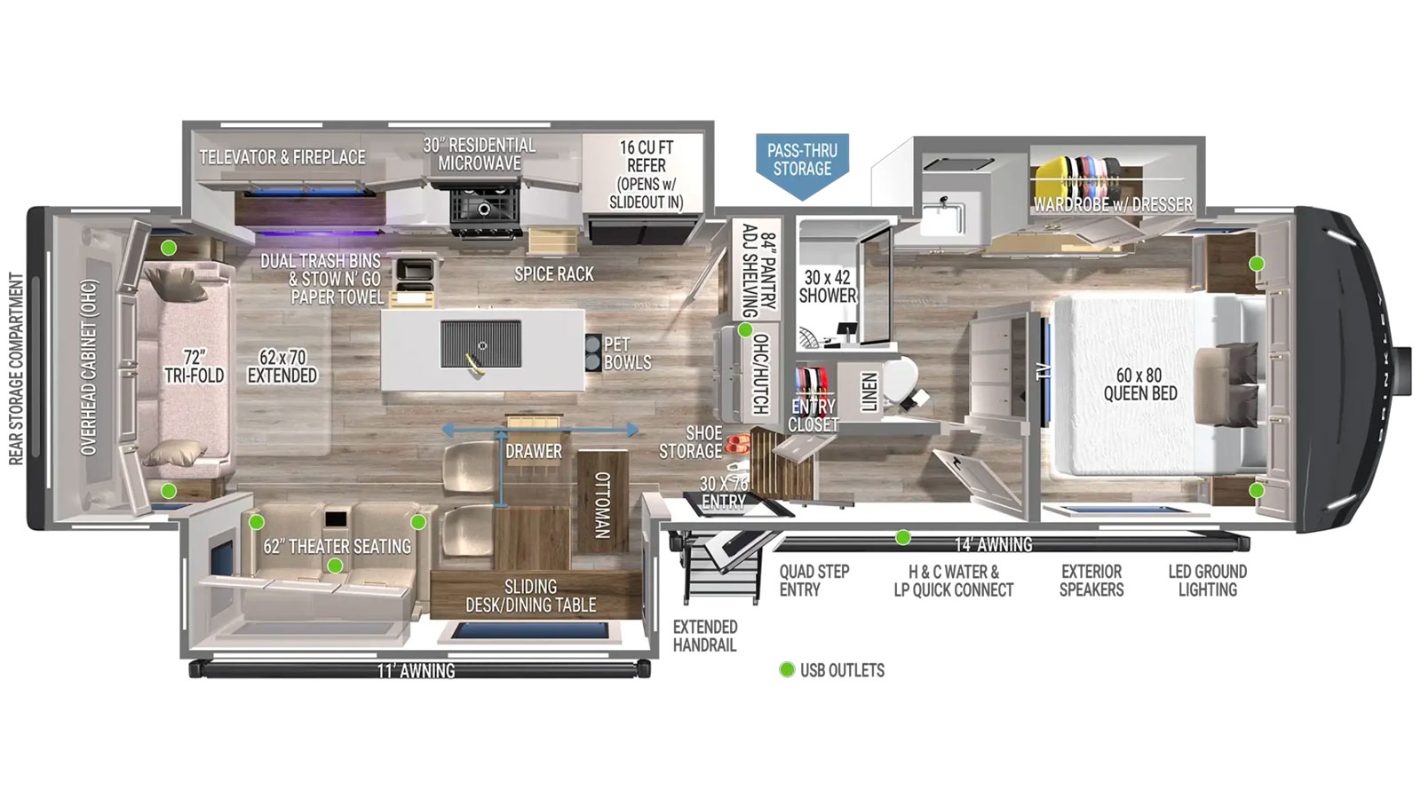 2027 Brinkley RV Model Z 2900 - Floorplan 1