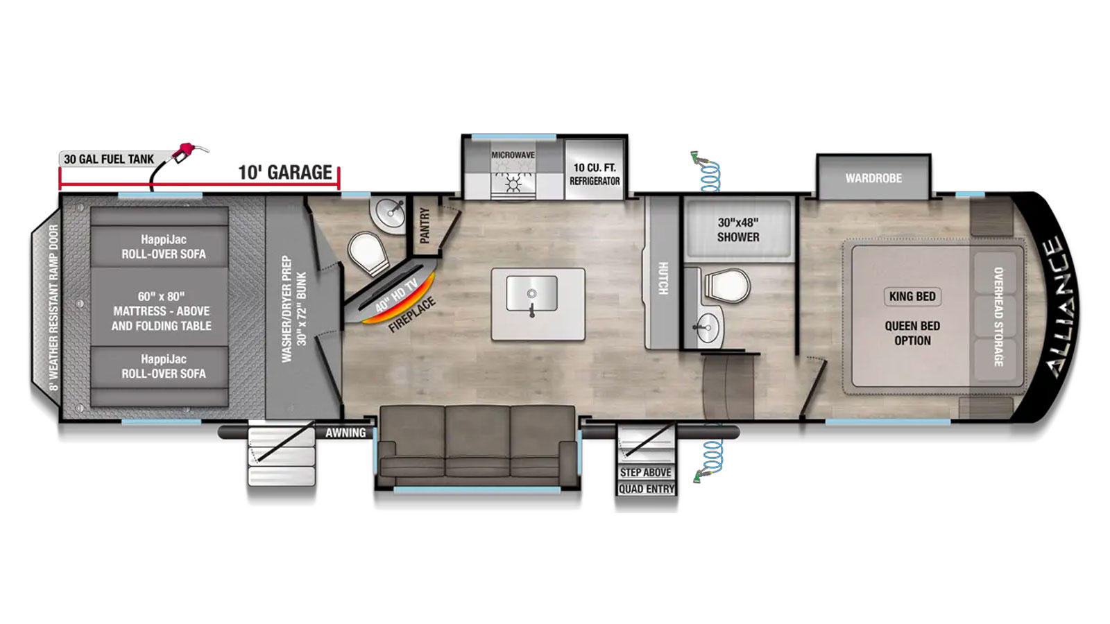 2026 Alliance RV Valor 32A10 - Floorplan 1
