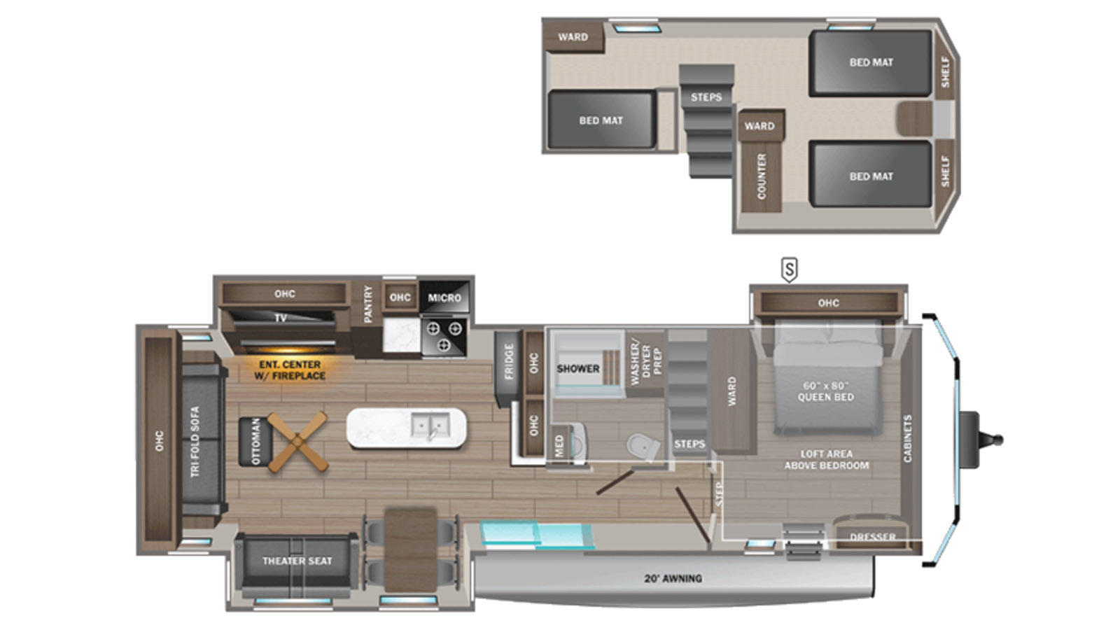 2026 Jayco Jay Flight Bungalow 40DLFT - Floorplan 1