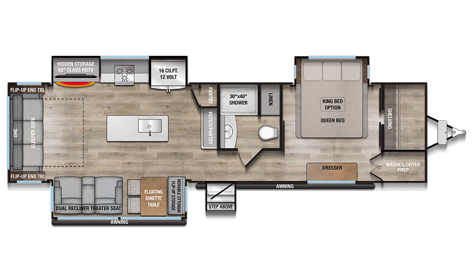 2026 Alliance RV AVENUE 332RL - Floorplan 1