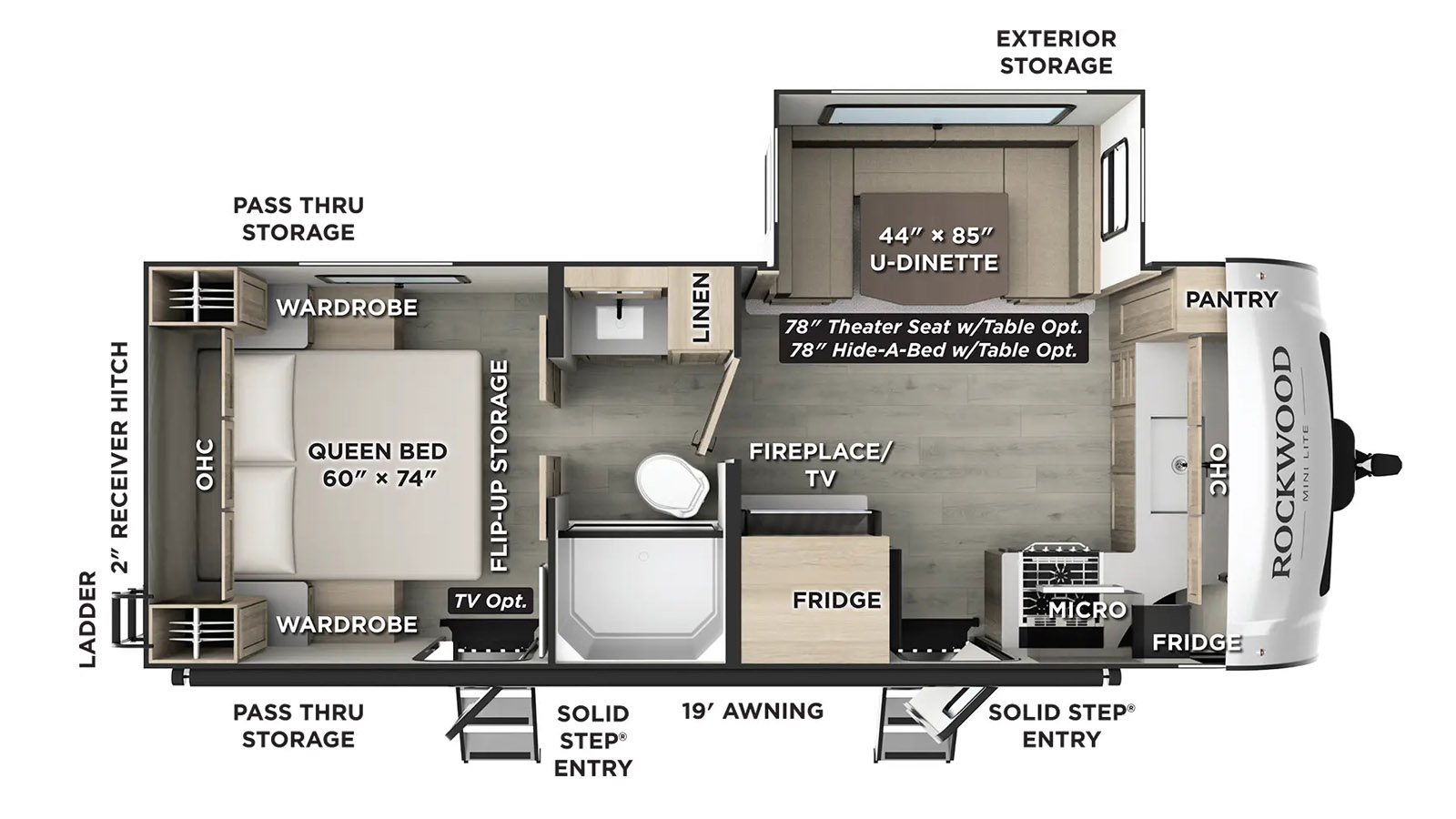 2026 Forest River Rockwood Mini Lite 2506FK - Floorplan 1