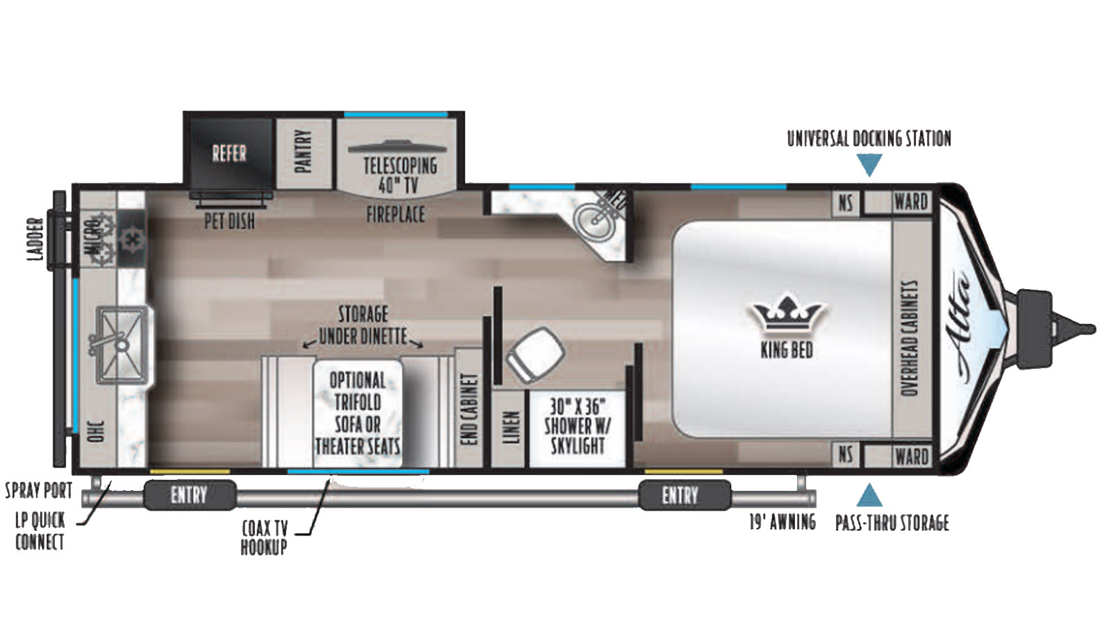 2022 East to West Alta 2350 KRK - Floorplan 1