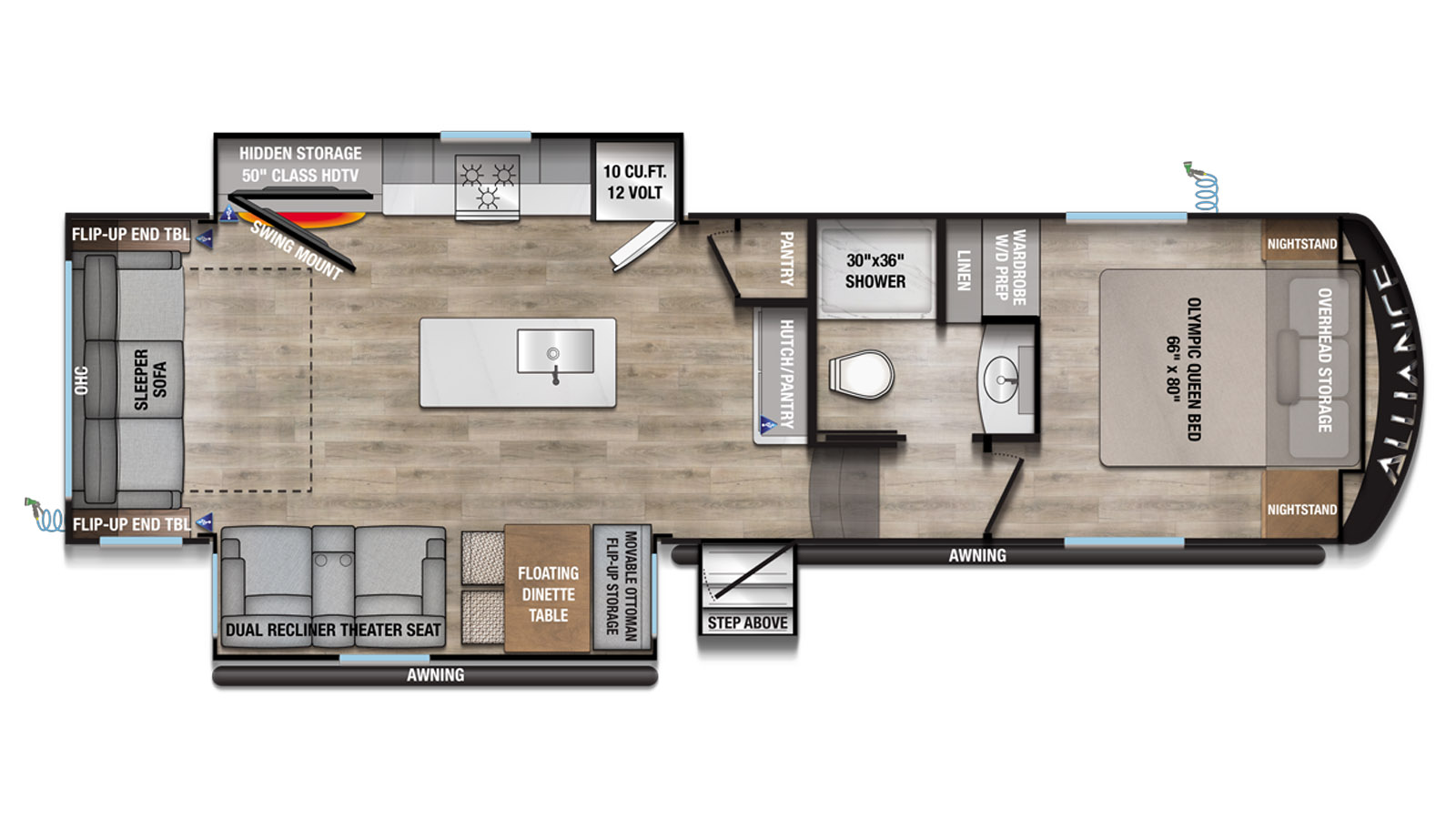 2026 Alliance RV Avenue 29RL - Floorplan 1