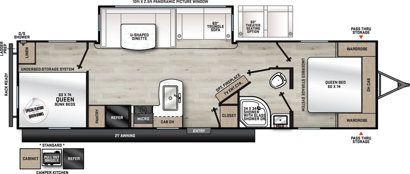 2027 Coachmen Catalina Legacy Edition 293TQBSCK floorplan
