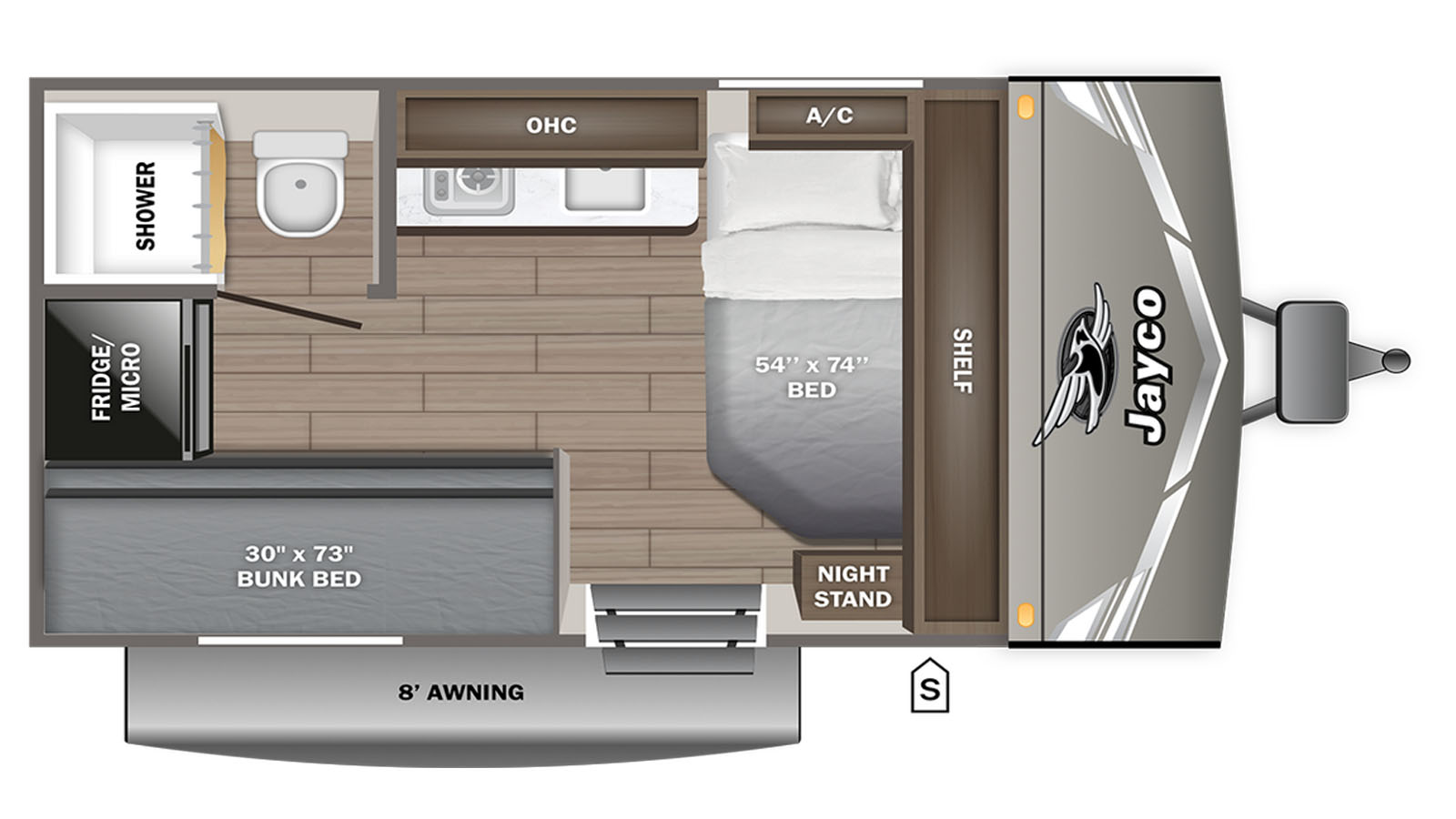 2027 Jayco Jay Flight SLX 130BHW - Floorplan 1