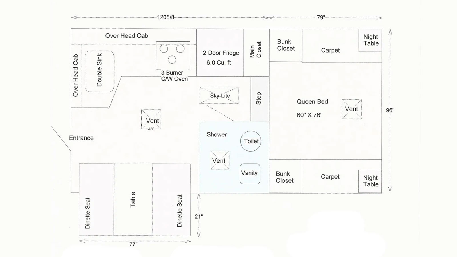 2026 Westland RV Travelaire 95SL - Floorplan 1