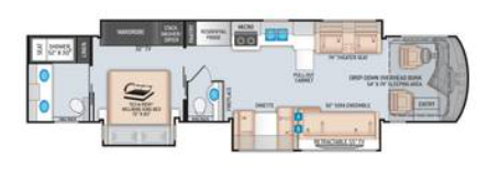 2022 Thor Motor Coach Venetian F42 - floorplan 1
