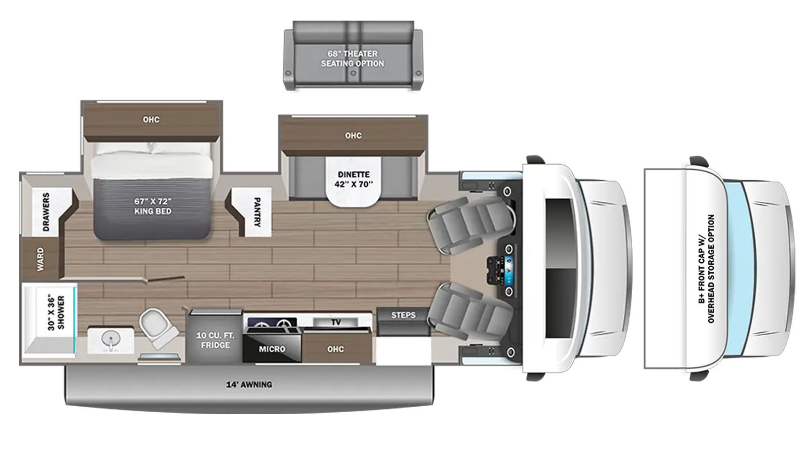 2027 Entegra Coach Qwest 25L - Floorplan 1