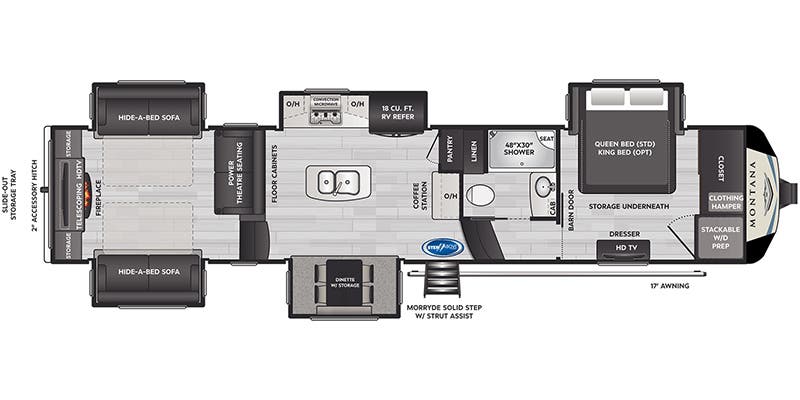2021 Keystone Montana 3780RL - Floorplan 1