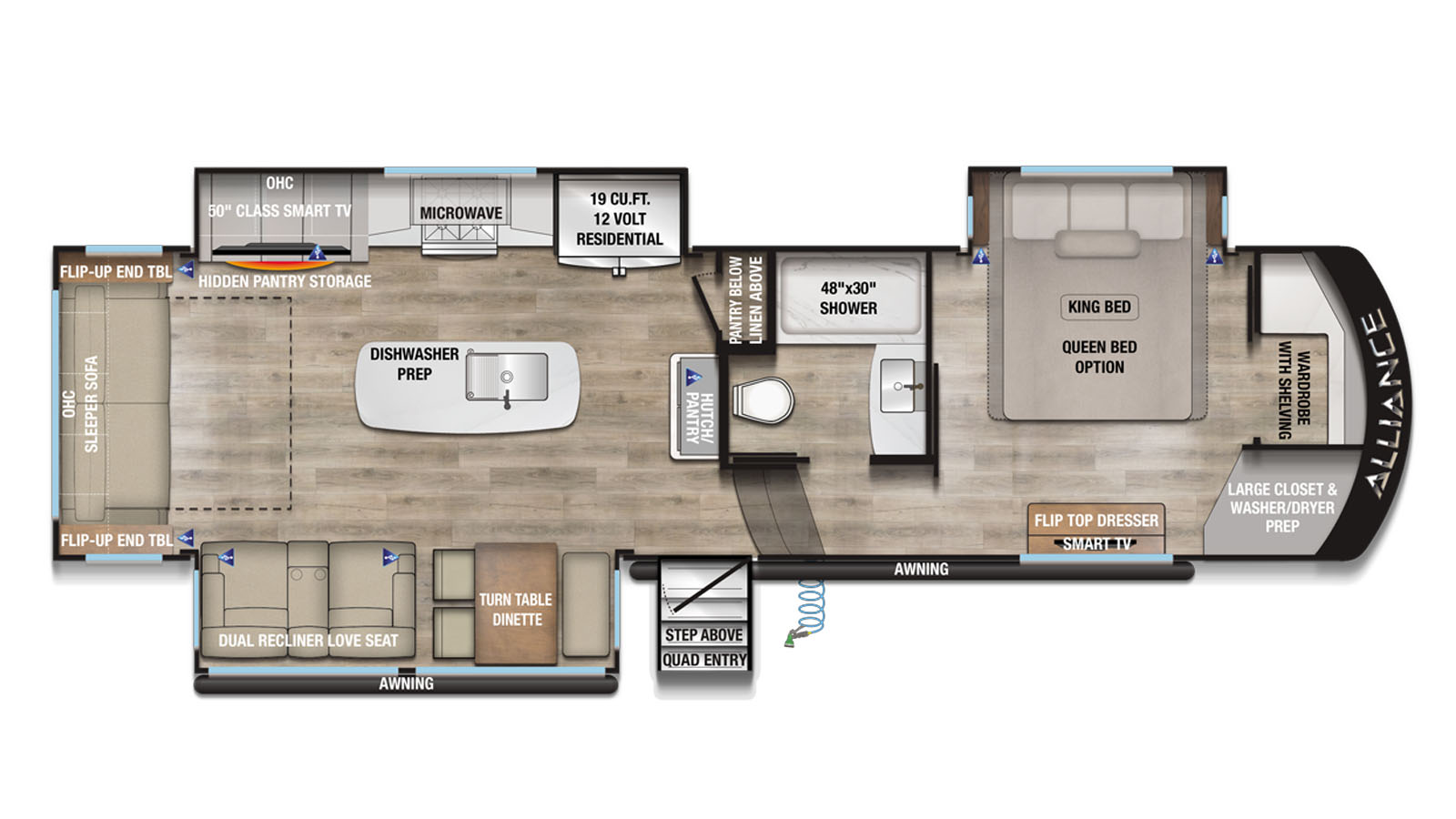 2026 Alliance RV PARADIGM 310RL - Floorplan 1