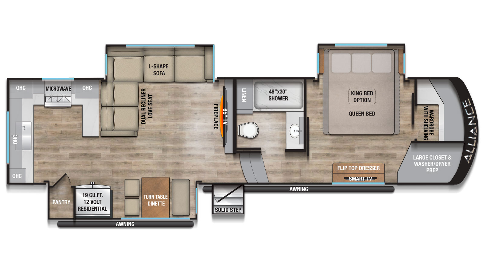 2027 Alliance RV Paradigm 312RK - Floorplan 1