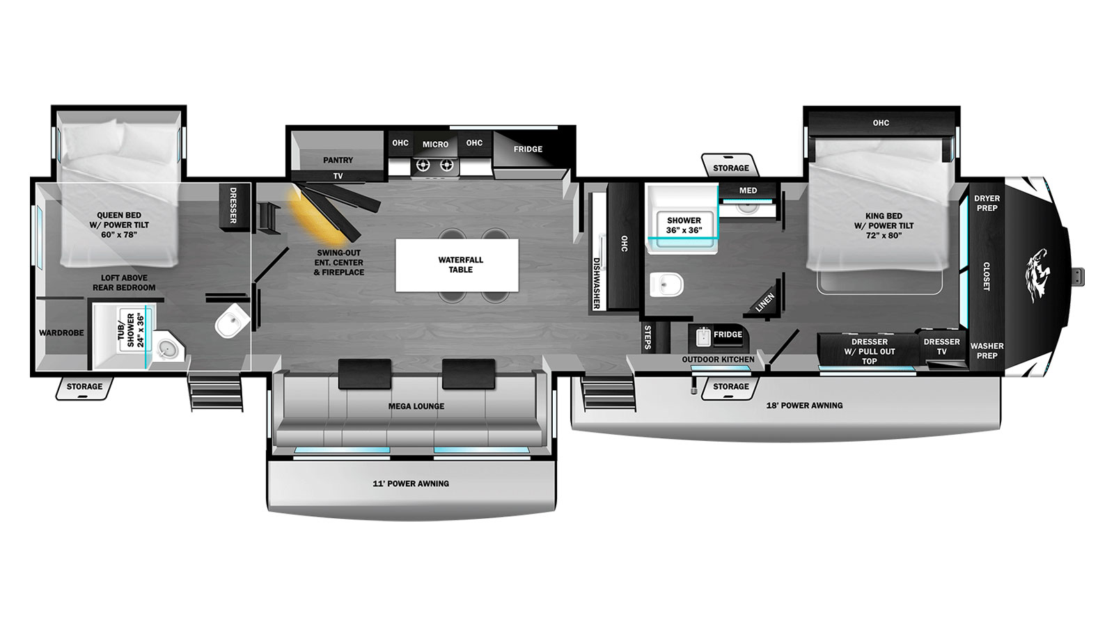 Highland Ridge RV Open Range 3X floorplan
