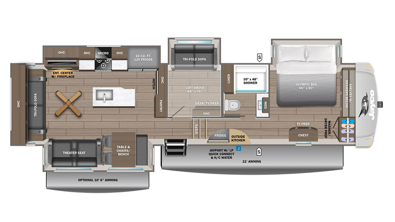 2027 Jayco Eagle 355MBQS - Floorplan 1