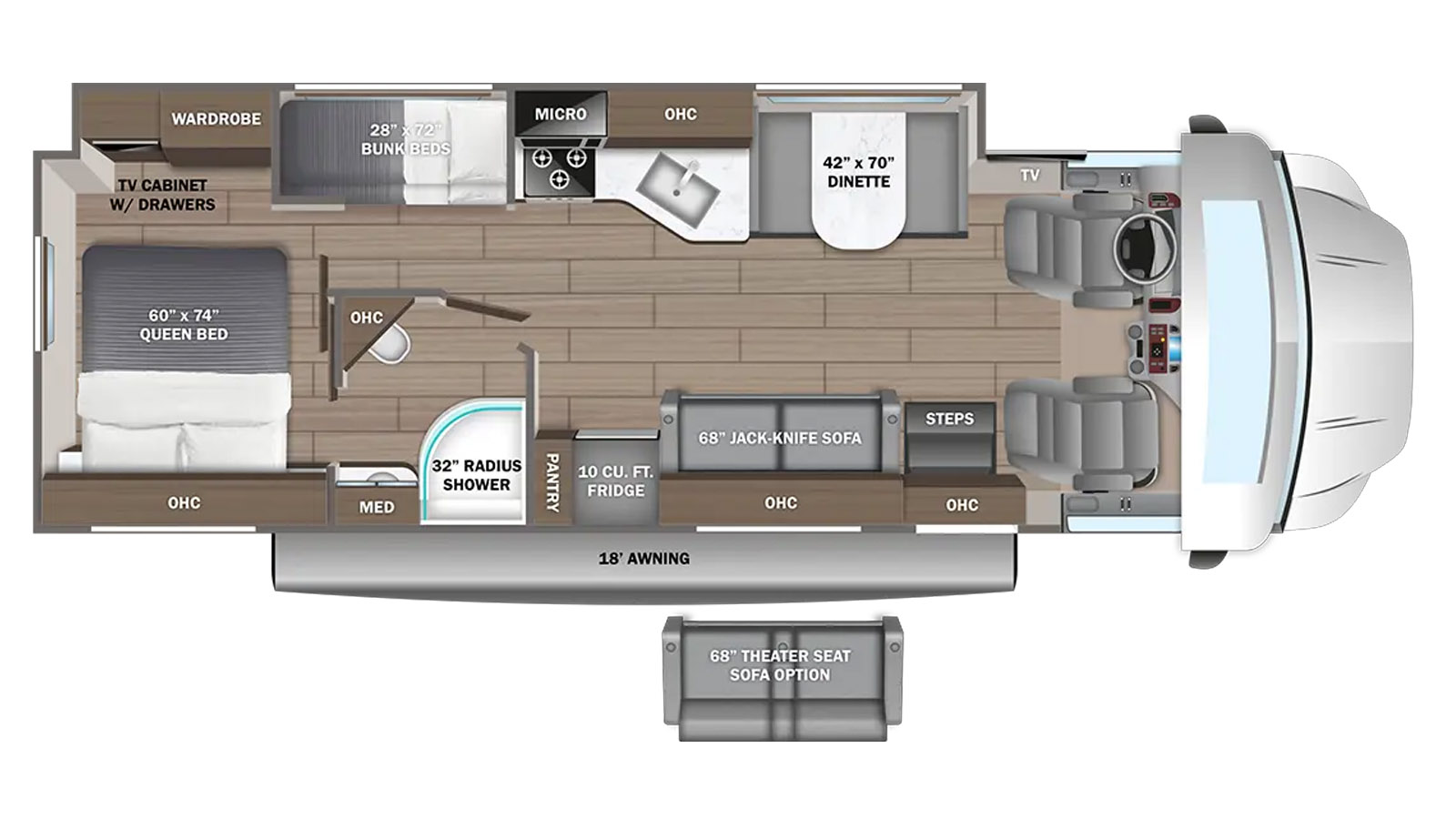 2027 Entegra Coach ESTEEM XL 33F - Floorplan 1