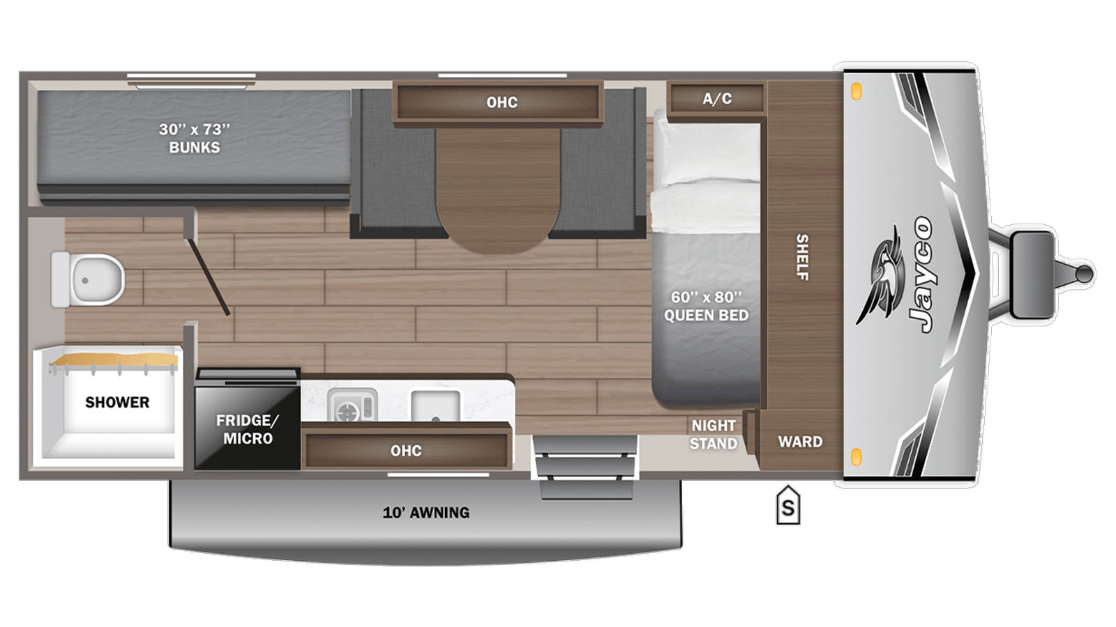 2026 Jayco Jay Flight SLX 170BHW Sport Edition - Floorplan 1
