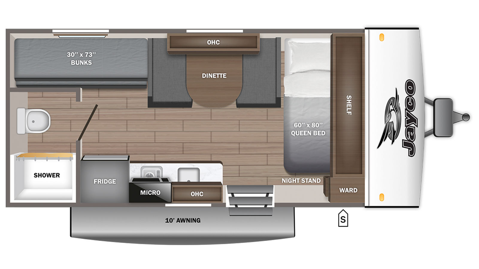 2027 Jayco Jay Feather Air SL 17BHSL - Floorplan 1