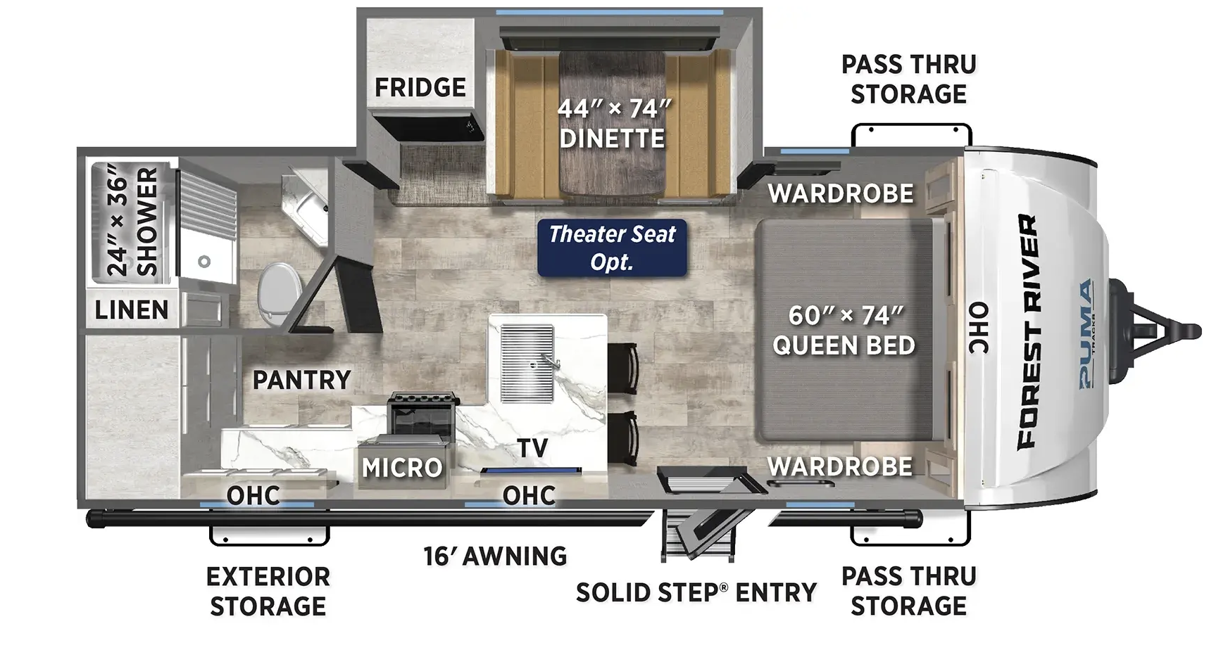 2026 PALOMINO 232UD - Floorplan 1