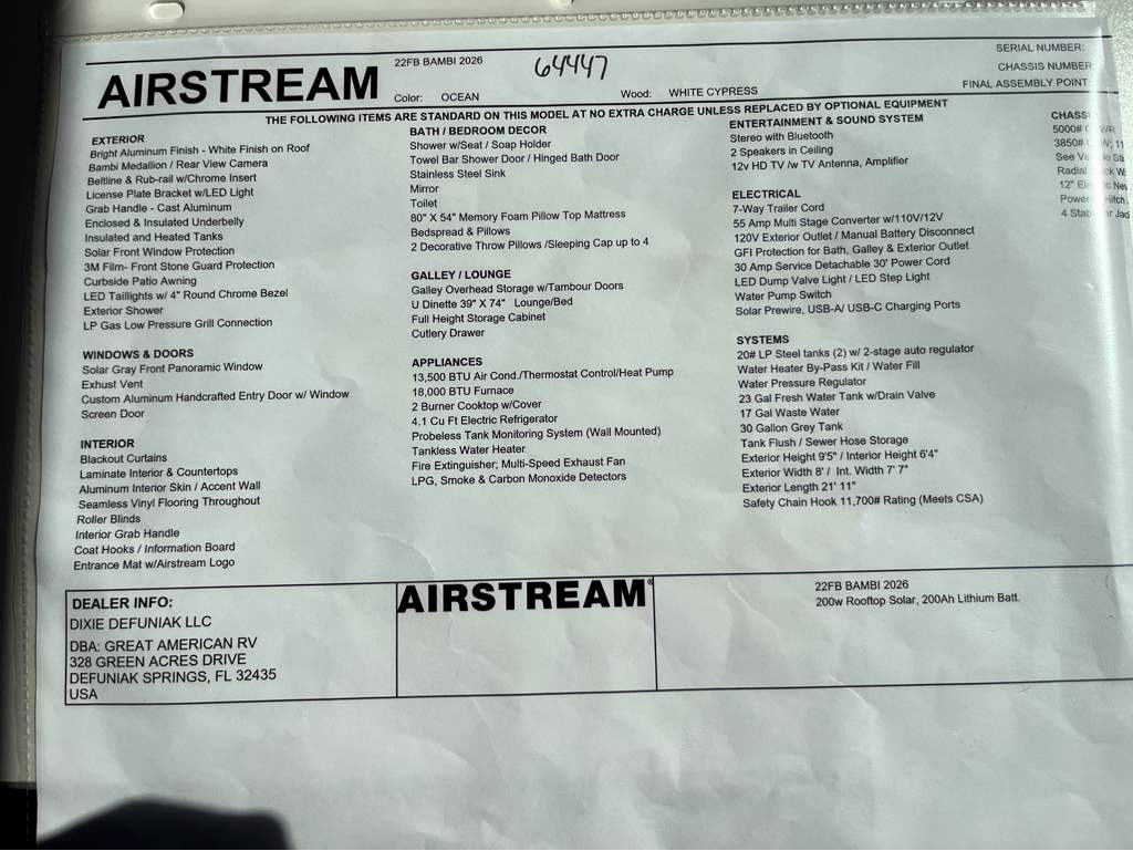 2026 AIRSTREAM BAMBI 22FB - Image 6