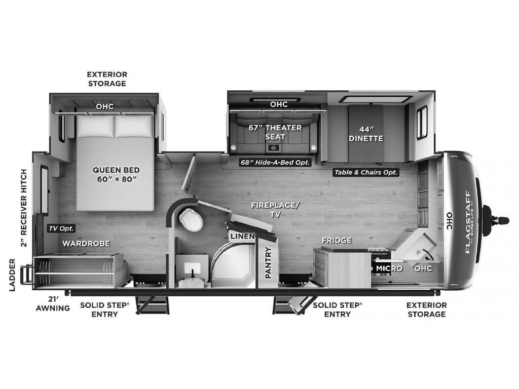 2027 Forest River Flagstaff Super Lite 26FKBS floorplan