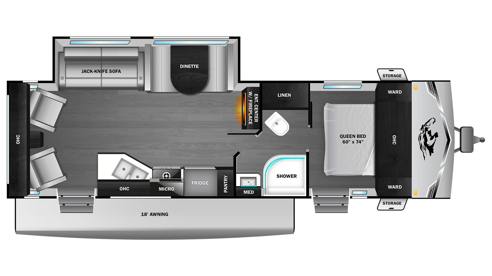 2026 Highland Ridge Colt 26RCS - Floorplan 1