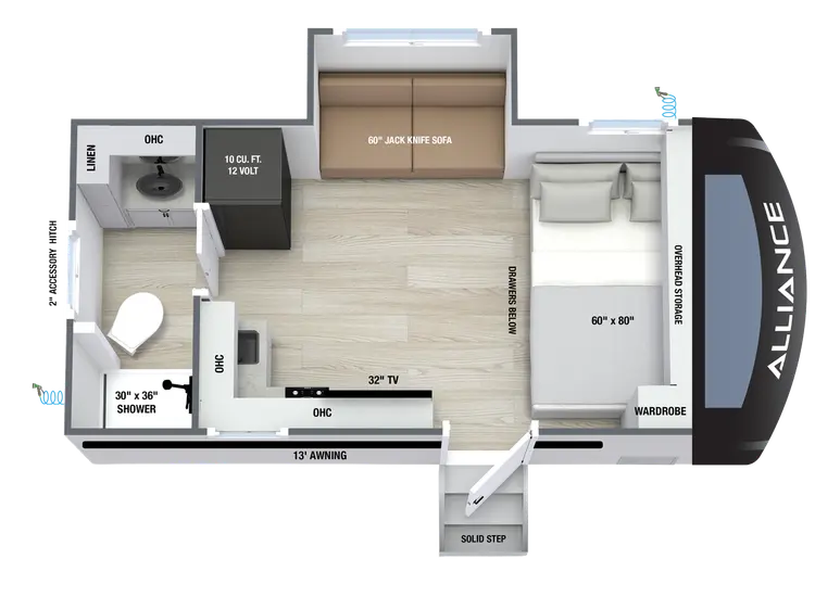 2027 Alliance RV Delta Solo ML166 - Floorplan 1