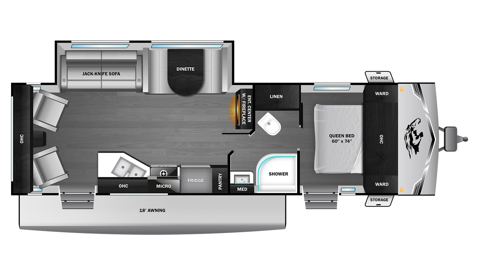 2026 Highland Ridge Colt 26RCS - Floorplan 1