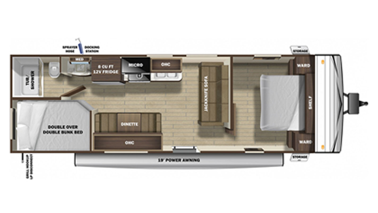 2021 HIGHLAND RIDGE 26BH - Floorplan 1