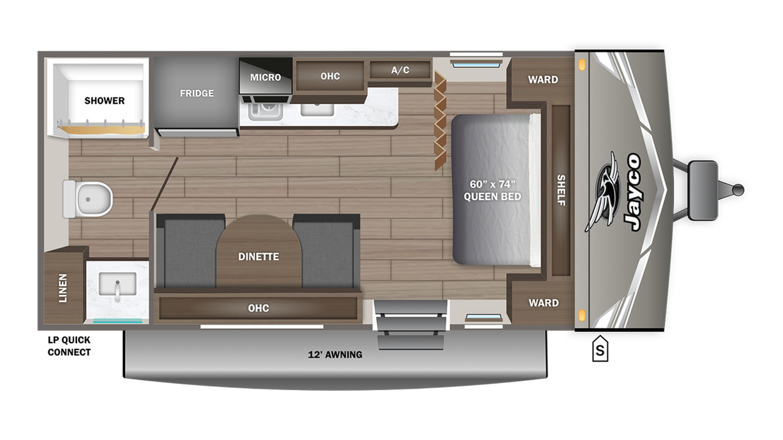 2027 Jayco Jay Flight SLX 175FQW - Floorplan 1