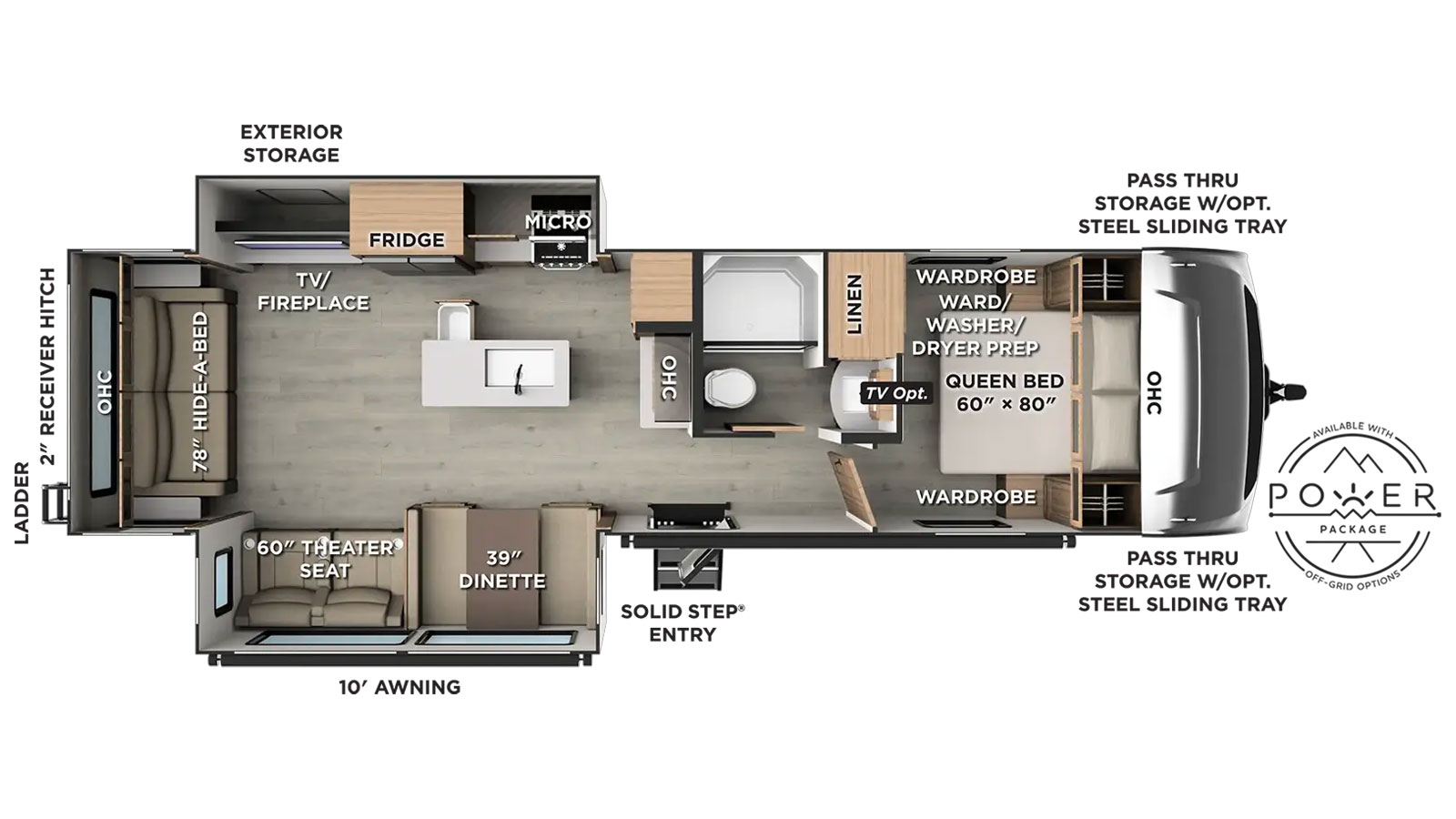 2027 Forest River Rockwood Ultra Lite 2916RL - Floorplan 1