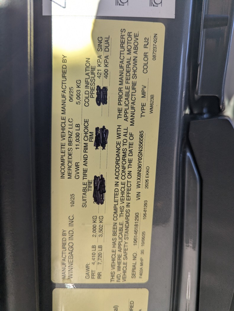 2026 Winnebago EKKO Sprinter 23B AWD - ATH EDITION - Image 29